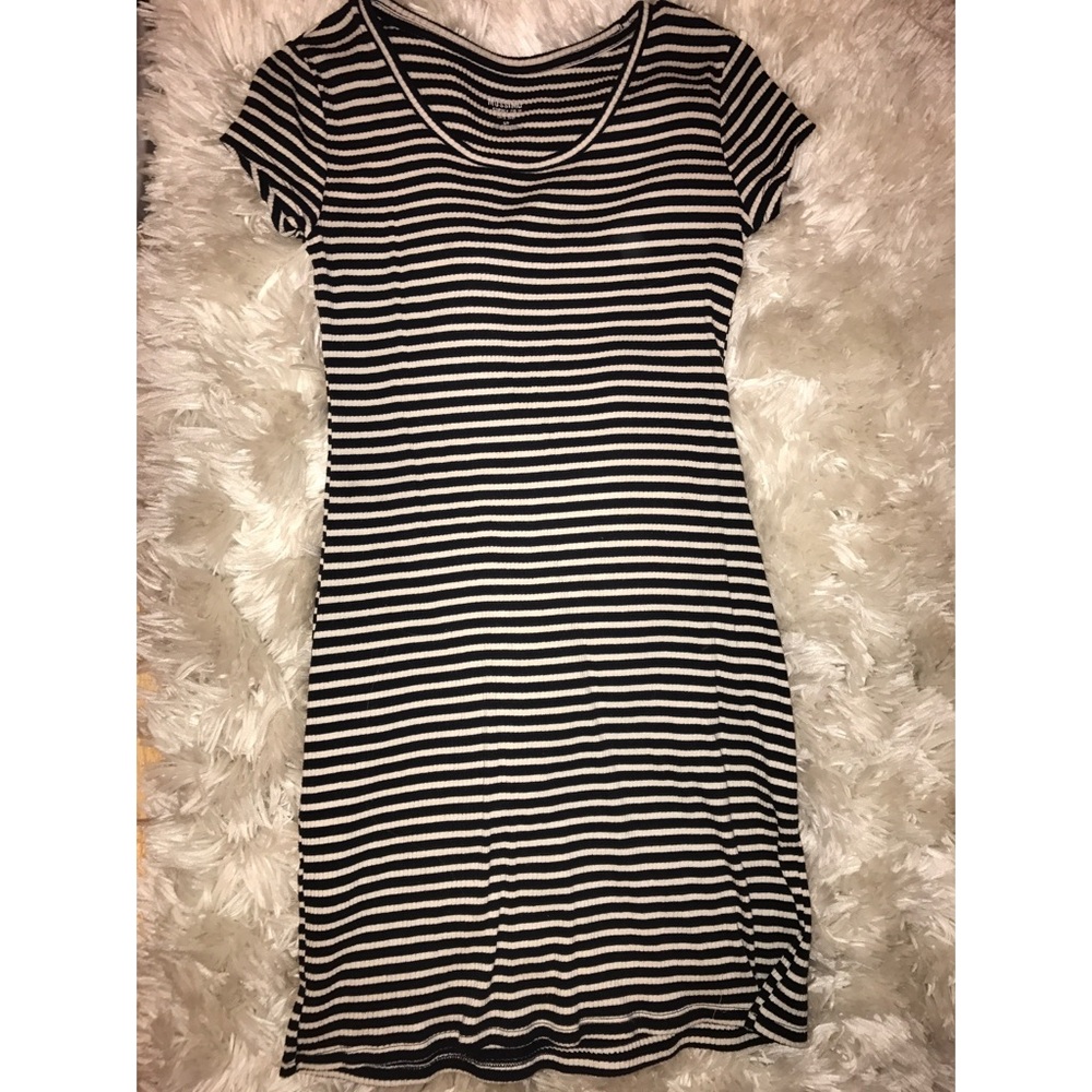 Black and white striped t-shirt dress!