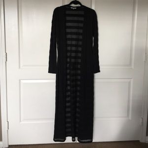 Black floor length cardigan Black floor length cardigan