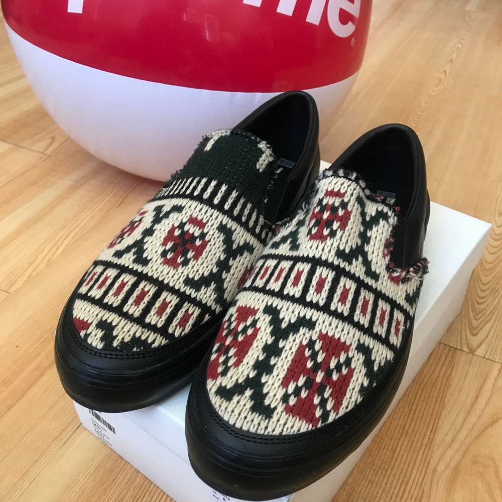 Comme des garcons shirt knit slip-ons