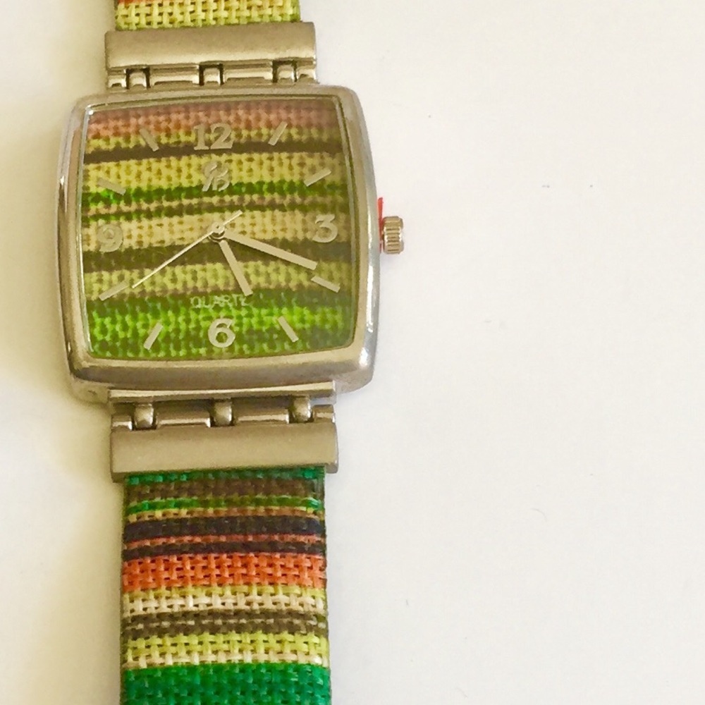 Beautiful multicolored fabric watch