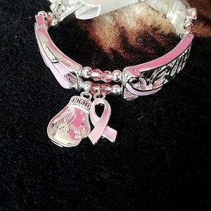 Breast Cancer Awareness stretchy bracelet