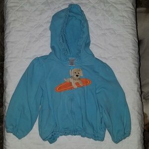 3T Gymboree Surf Dog Blue Hoodie Sweatshirt