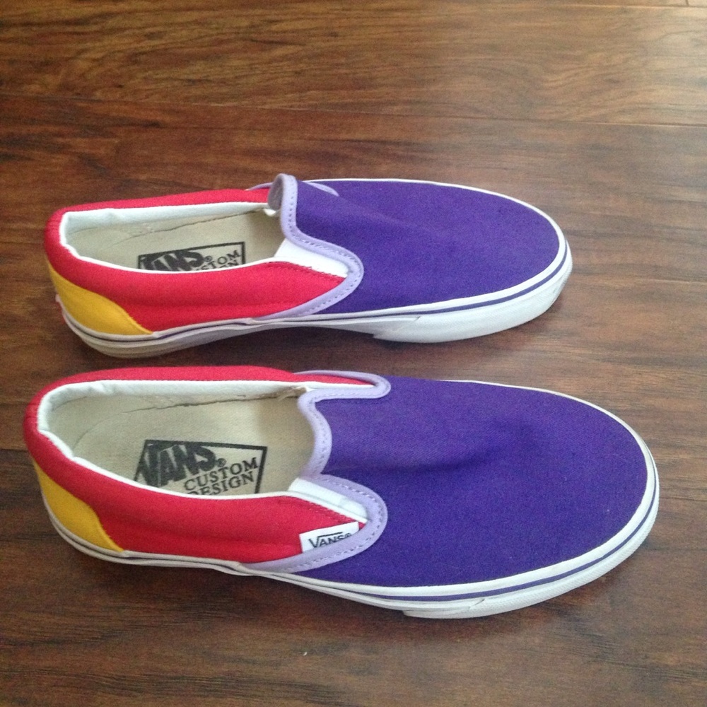 Vans Custom Design slip on shoes.