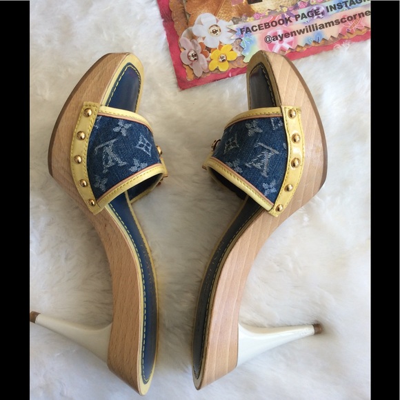 Authentic Louis Vuitton Denim mono Sandals - Picture 5 of 8