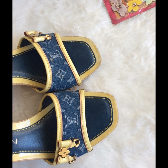Authentic Louis Vuitton Denim mono Sandals - Picture 8 of 8