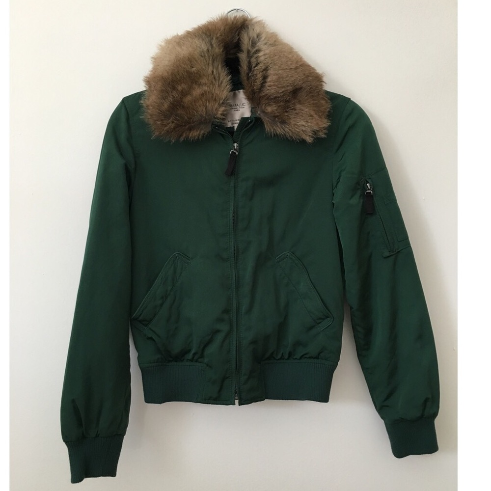 Zara fur bomber jacket