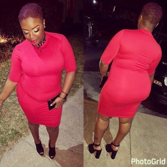 Red Bodycon Dress - Picture 2 of 2