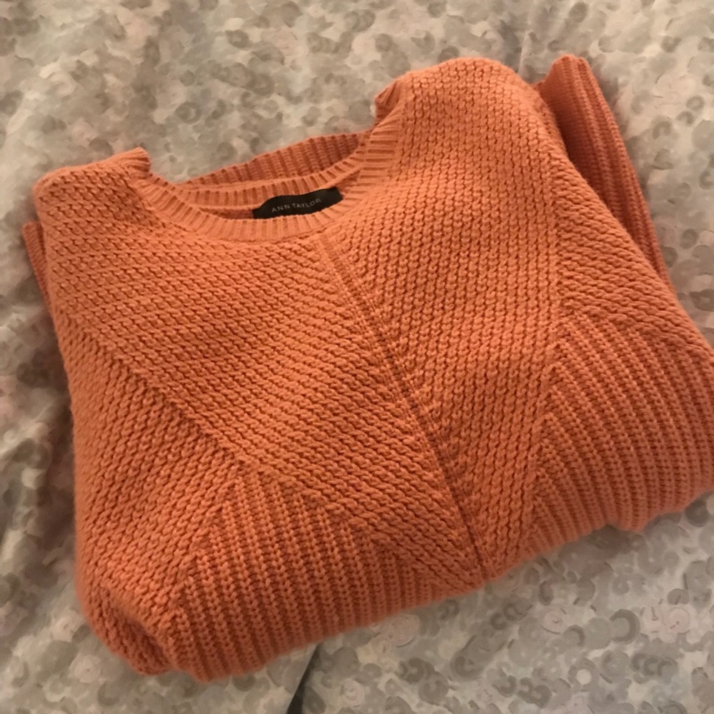 Orange peplum sweater