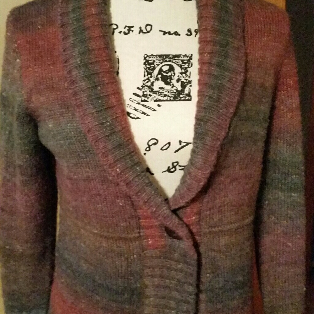 Christopher & Banks sz ps xmas cardigan sweater