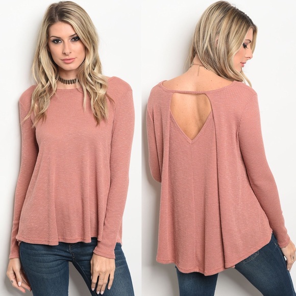 | ROSÉ CUT OUT KNIT TOP | - Picture 3 of 4