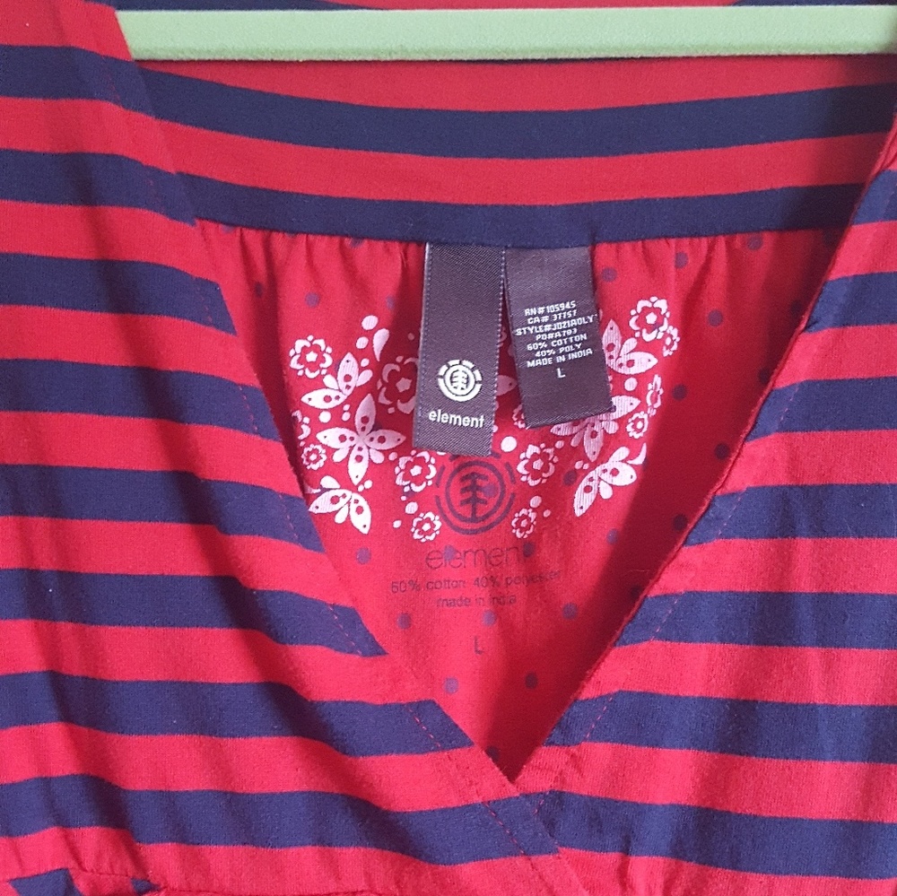 ELEMENT • A-LINE STRIPED DRESS • RIBBON DETAIL - Picture 5 of 6