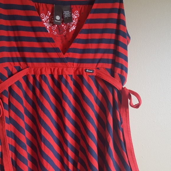 ELEMENT • A-LINE STRIPED DRESS • RIBBON DETAIL - Picture 6 of 6