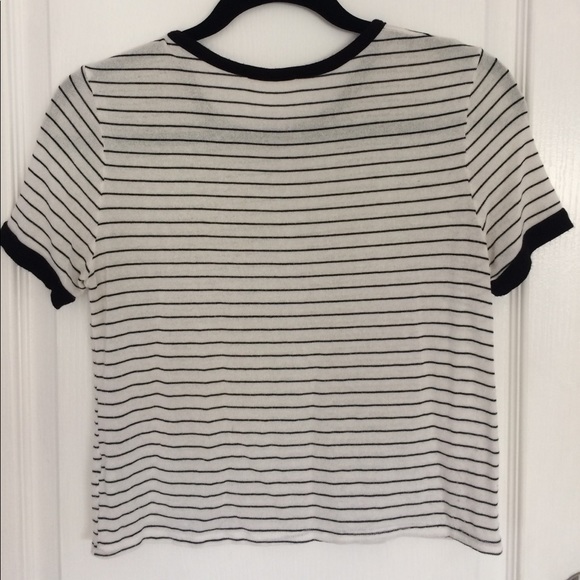 white ringer tee with black stripes - Picture 2 of 2