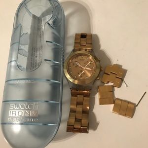 Swatch Full Blooded Gold Watch with Box