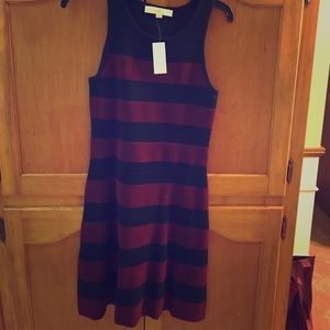 Navy & maroon Loft sweater dress