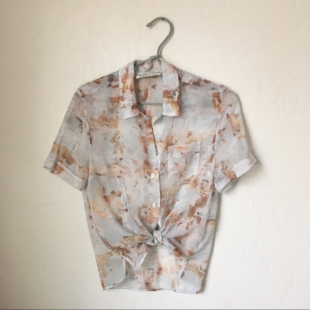 All Saints | Sheer Button Down