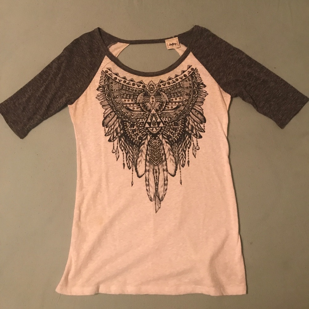 Daytrip embellished 1/2 sleeve top
