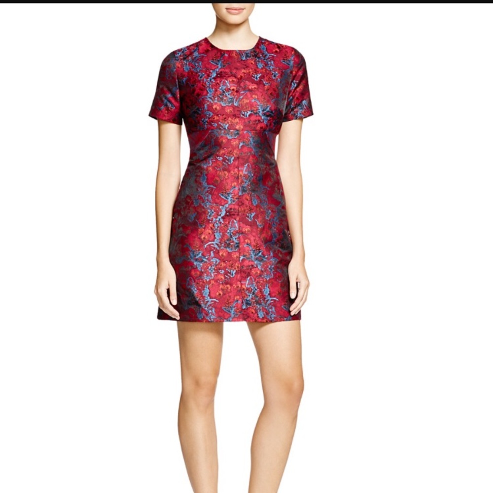 Aqua Suzette Brocade Dress