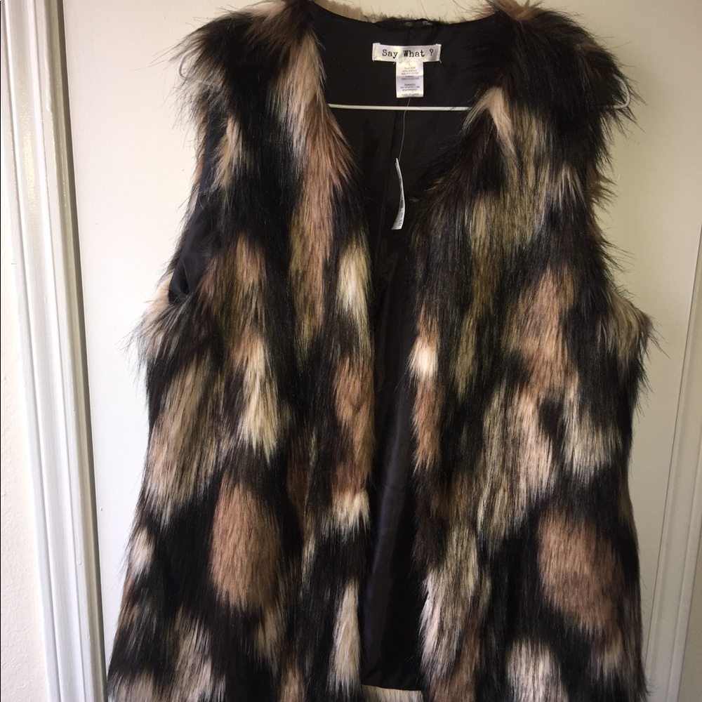 Faux fur vest