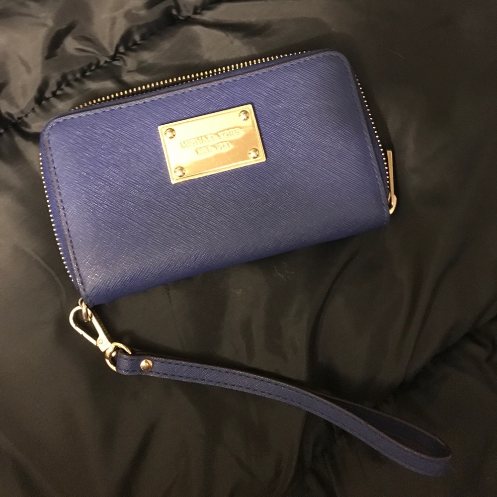 Royal blue Michael Kors wallet/phone holder
