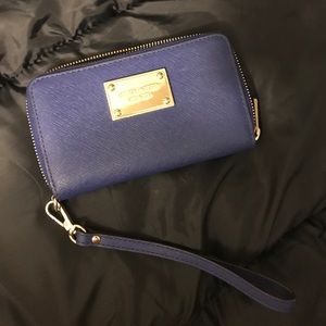 Royal blue Michael Kors wallet/phone holder