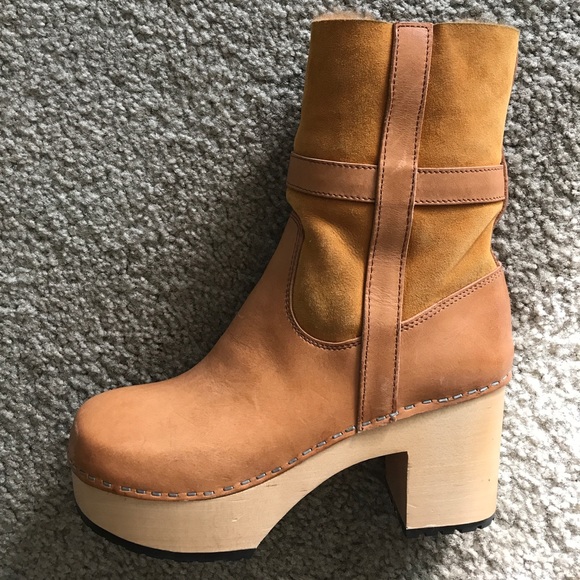 Swedish Hasbeens Shoes - Free people clog booties