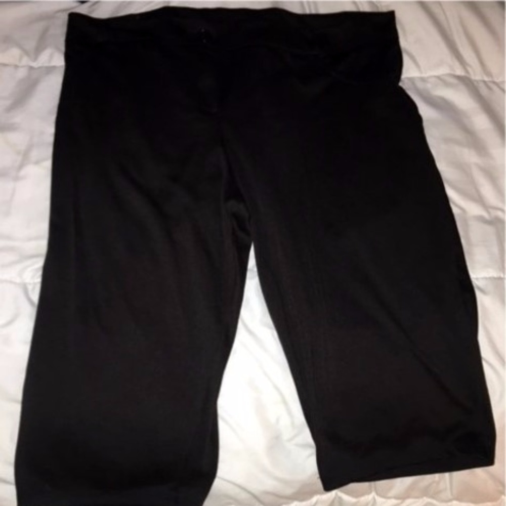 Lucy Diamond Black Stretch Capri Slacks Size 3X