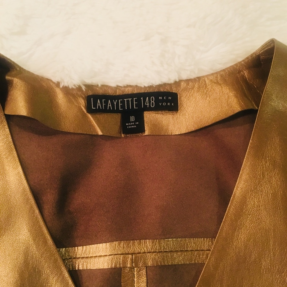 Lafayette 148 New York leather topper/jacket - Picture 3 of 8