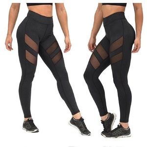 Women’s Black Mesh Leggings NWOT