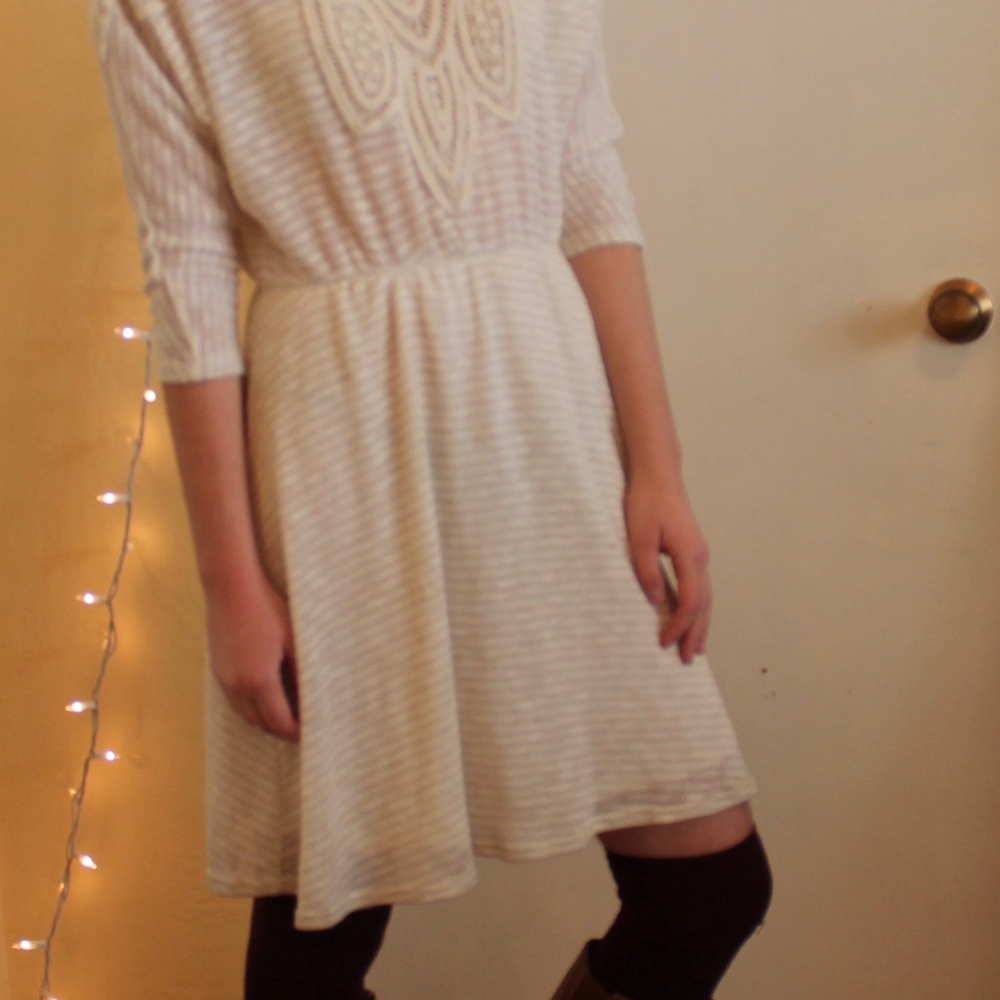 Charlotte Russe Cream Sweater Dress