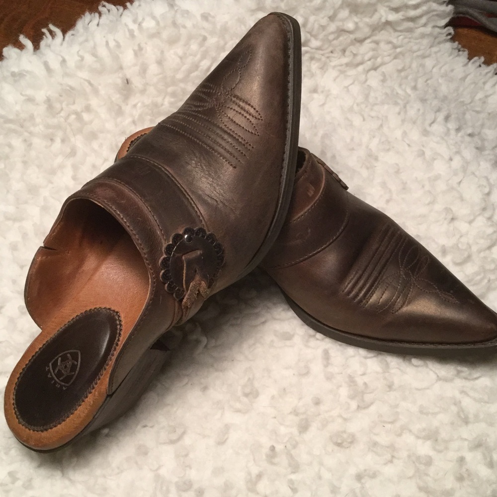 Brown western mules