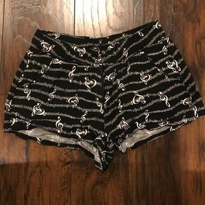 high waist Hot Topic music note shorts