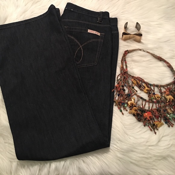 NWOT Calvin Klein Wide Leg Denim Jeans - Picture 1 of 5