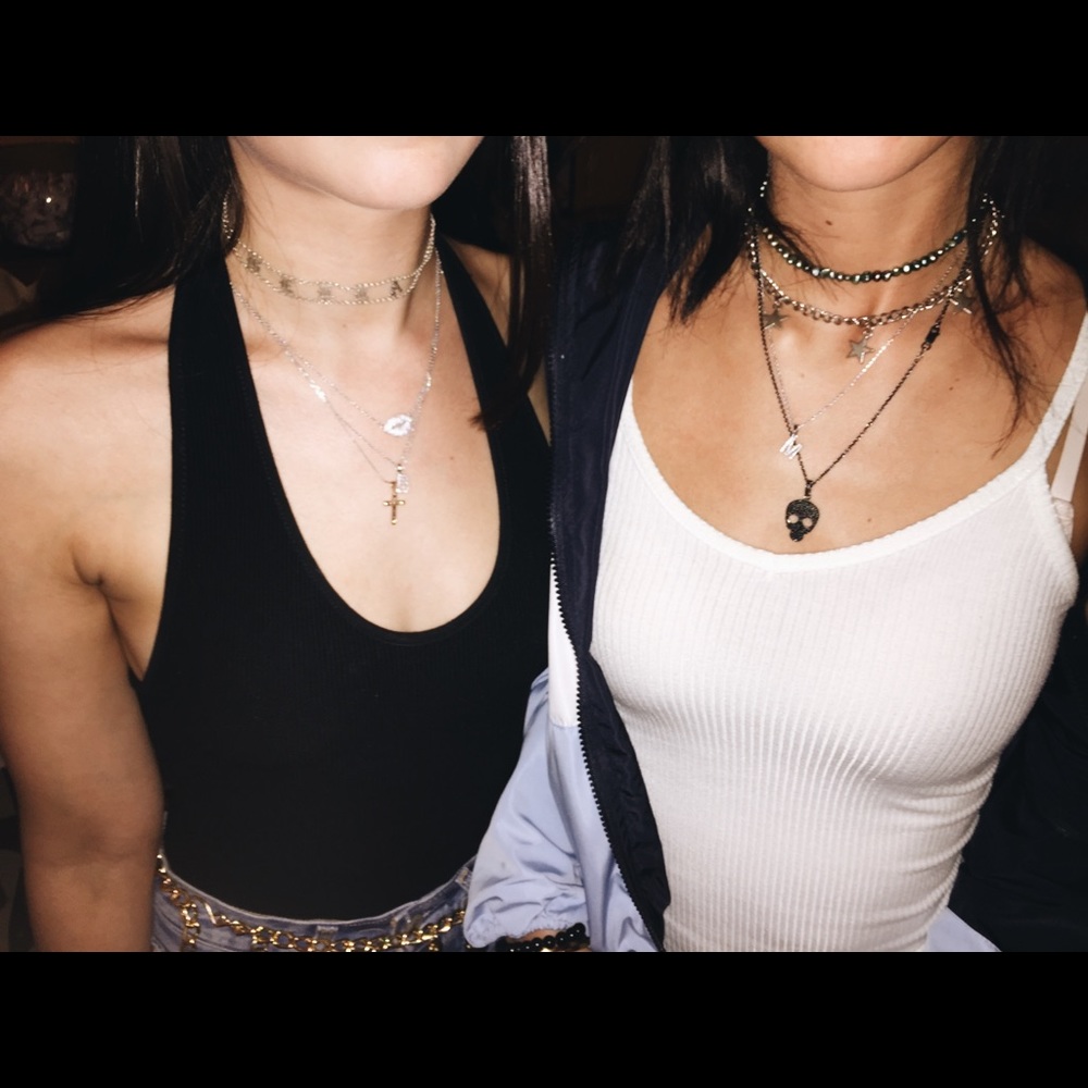 topshop black backless halter top