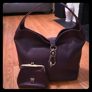 Dooney and Bourke Logo Lock Hobo and Coin Purse
