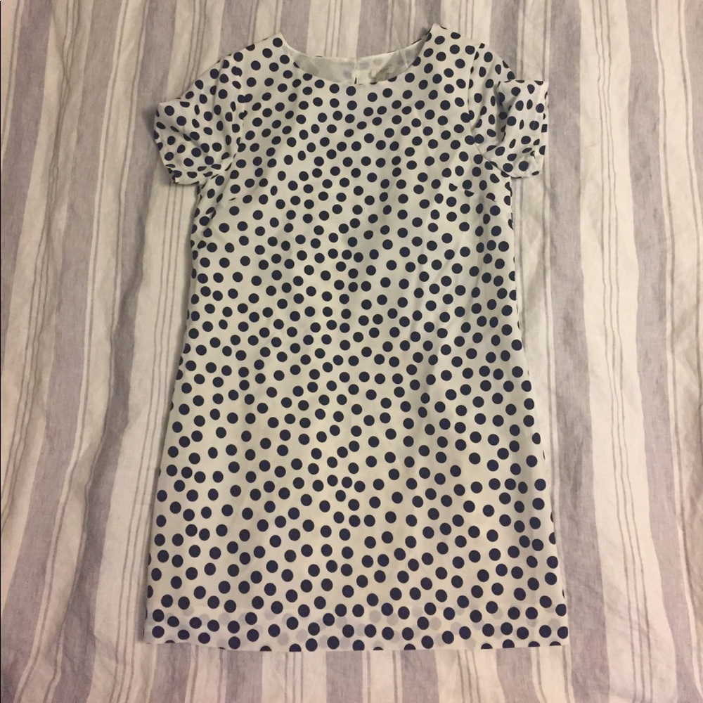 J.crew silk polka dot dress