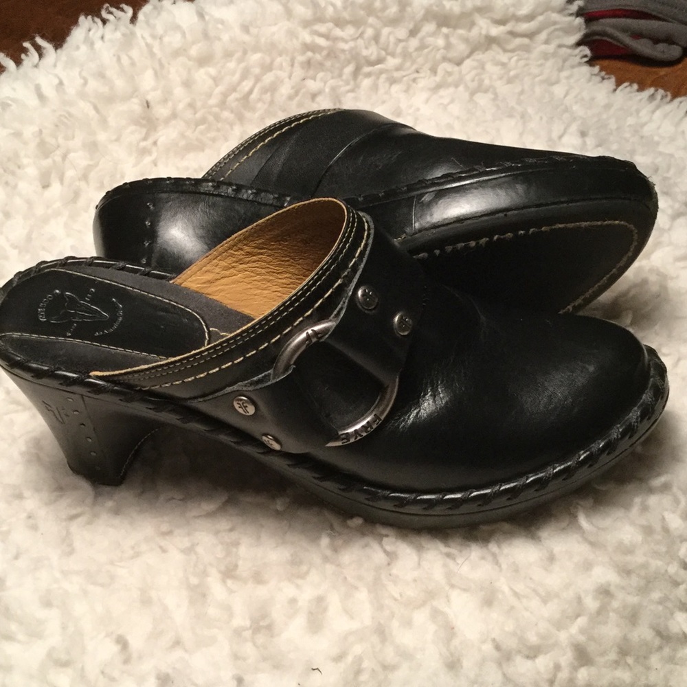 Black Frye mules