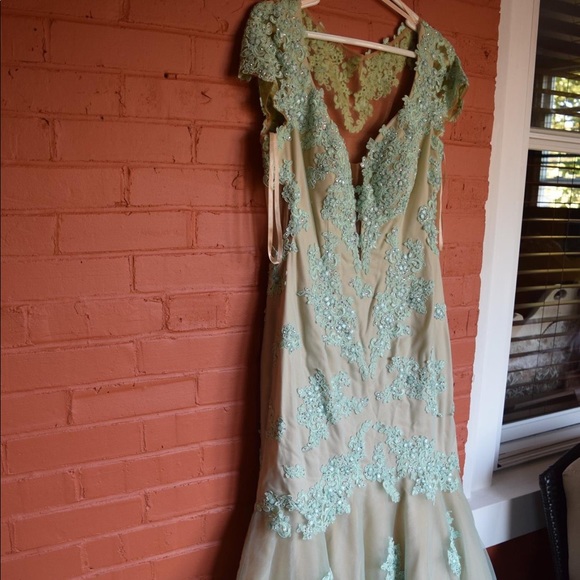 Mint mermaid Prom Dress - Picture 1 of 5
