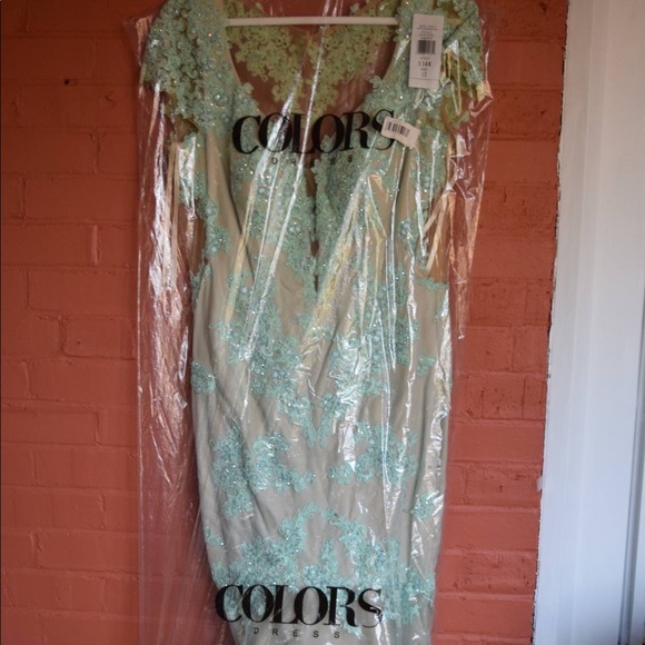 Mint mermaid Prom Dress - Picture 4 of 5
