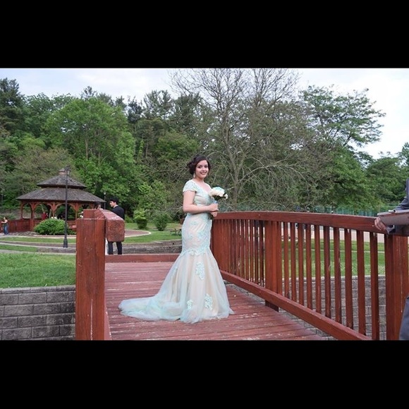 Mint mermaid Prom Dress - Picture 5 of 5