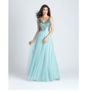 Blue sequin dress. Size 12. NWT. Color waterfall.