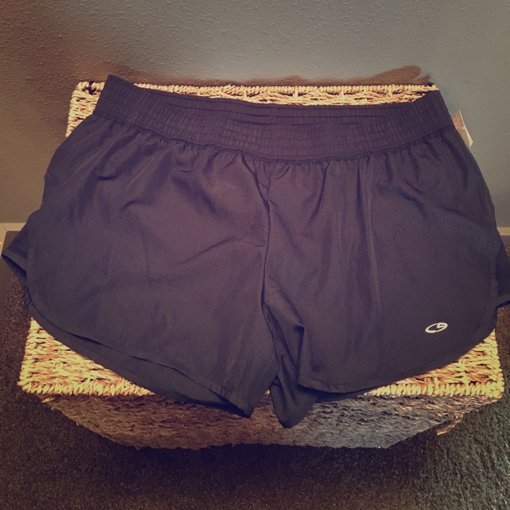 Black running shorts