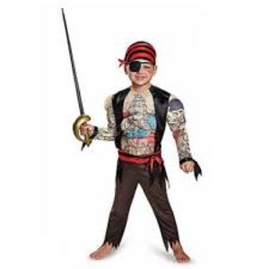 Muscle pirate kids costume
