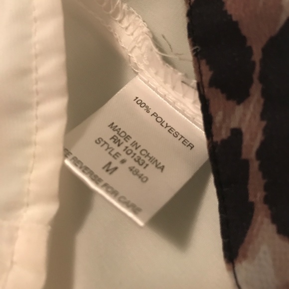 White/Cheetah print tank top - Picture 4 of 4