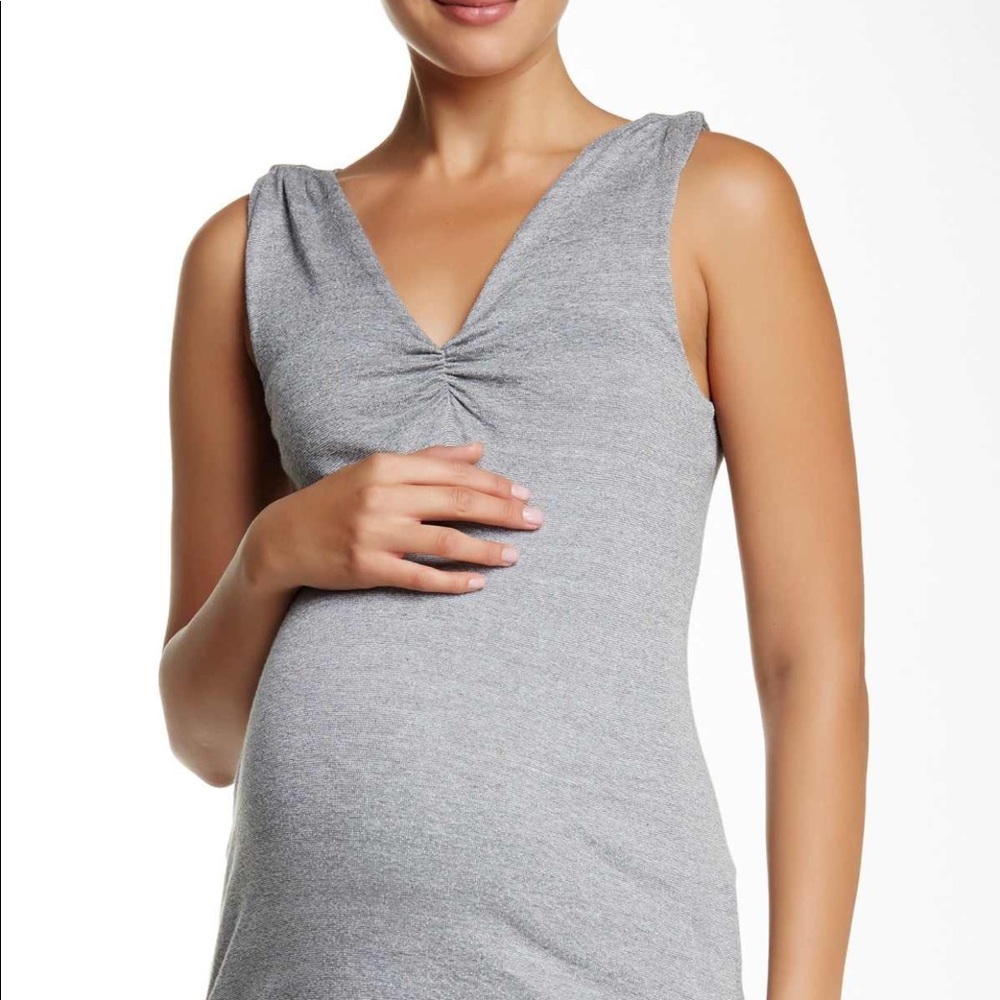 Shirred Shoulder Maternity Tank