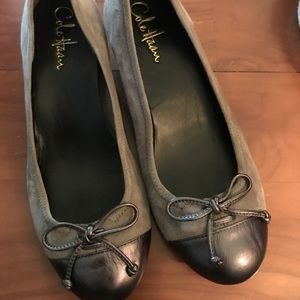 Cole Haan wedged flats with tie bow