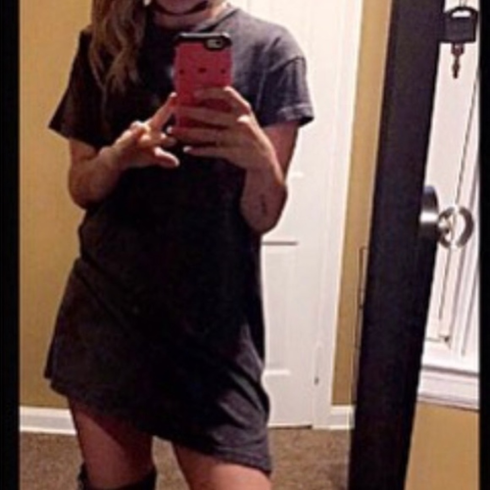 Windsor tunic dress acid wash gray