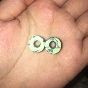 Green Turquoise Tunnels/Eyelets 00g
