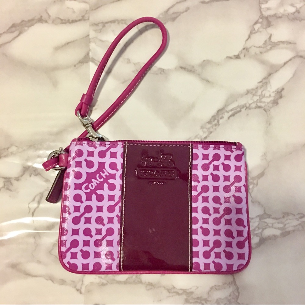 Coach Purple Pink Patent  Wristlet