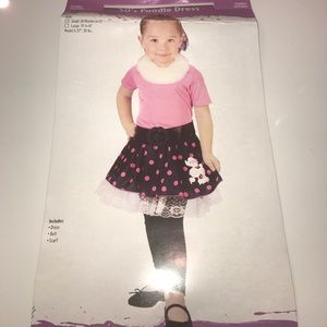 Toddler girl poodle dress costume